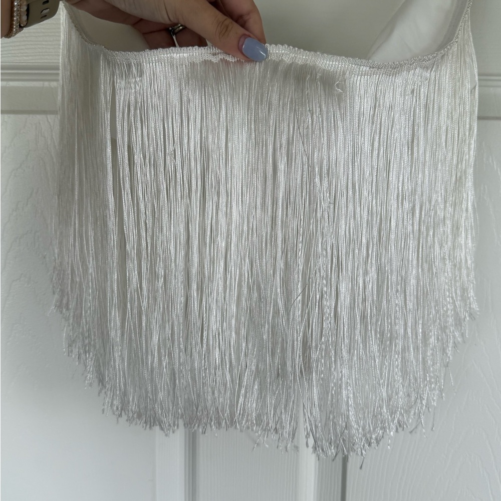 White Fringe Top Nashville Bride